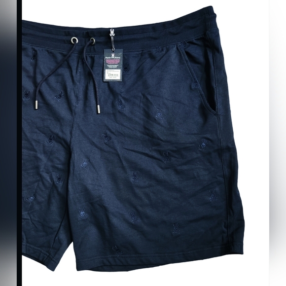 PSYCHO BUNNY MEN'S NAVY BLUE BIG AND TALL SWEAT SHORTS SIZE 4XL  $145 BRAND NEW - Picture 10 of 12